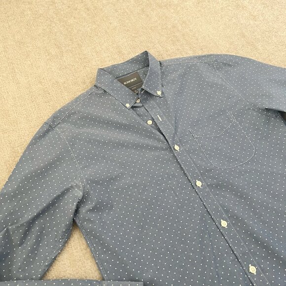 Bonobos Slim Fit Long Sleeve Button Down Shirt M Blue White Cotton - Picture 3 of 8